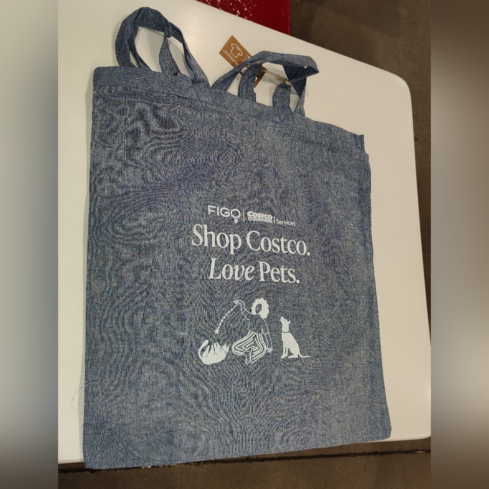 New Costco Pet Themed Reusable Tote Bag "Shop Costco Love Pets" Recycle Material
